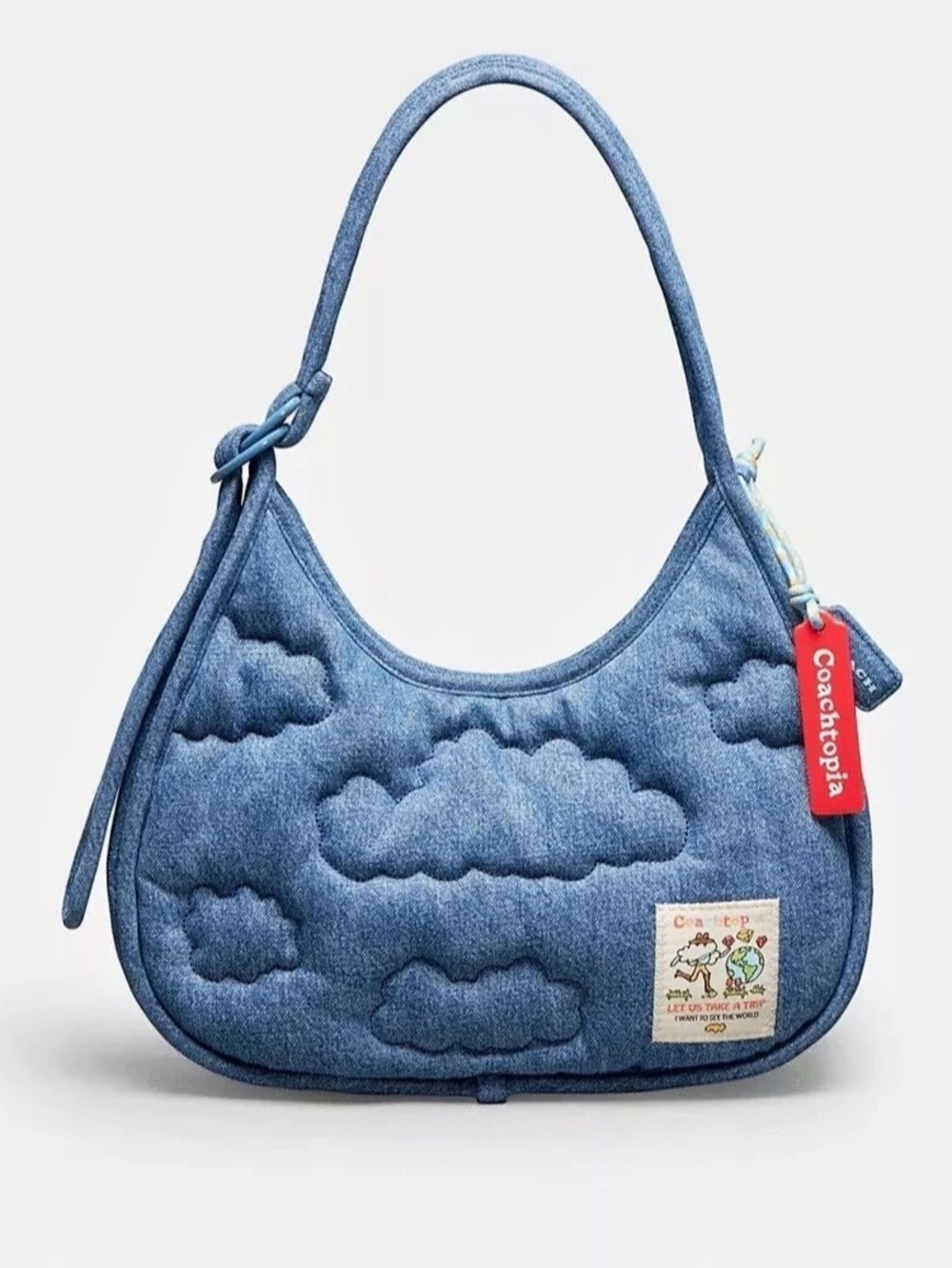 Coachtopia Ergo Cloud Denim Shoulder Bag Blue LIKE NEW